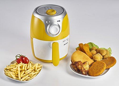 Ariete 4615 - Mini freidora saludable Airy, sin aceite, temporizador,1000 W, amarillo y blanco - no se que regalar