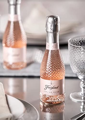 Valeli, Freixenet 2 cava mini 200ml Italian Rosé.Cesta delicatessen bombones Ferrero Rocher, Lindt. Regalo original Navidad, San Valentín, Cumpleaños.Estuche gourmet para regalar (ITALIAN ROSÉ)