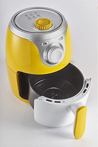 Ariete 4615 - Mini freidora saludable Airy, sin aceite, temporizador,1000 W, amarillo y blanco - no se que regalar