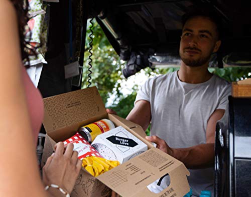 Rainbow Socks - Hombre Mujer Calcetines Meal Socks Box Regalo - 5 Pares - Burger Patatas Fritas Cerveza - Talla 41-46 - no se que regalar