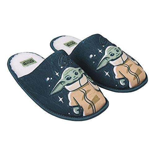 CERDÁ LIFE'S LITTLE MOMENTS Zapatillas de Casa Abiertas Hombre The Mandalorian-Licencia Oficial Star Wars, Multicolor, 42/43 EU