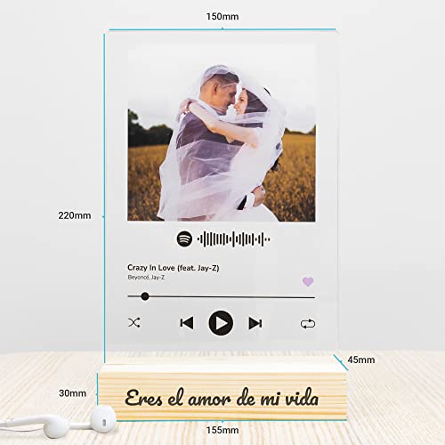 Placa personalizada Spotify para el día de la madre
