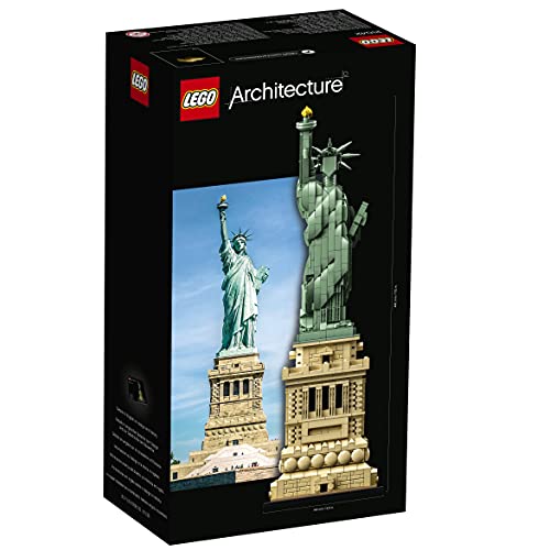 LEGO 21042 Architecture Estatua de la Libertad de Nueva York Set de Construcción, Modelo de Coleccionista, Maqueta Decorativa