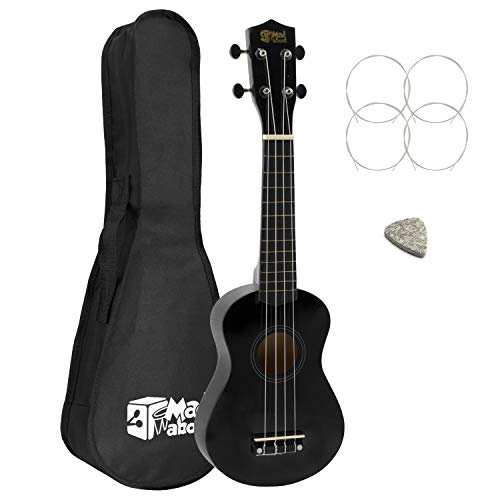 Tiger SU8-LH-BK - Ukelele Soprano para Zurdos, Left-Handed, Negro - no se que regalar