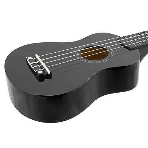 Tiger SU8-LH-BK - Ukelele Soprano para Zurdos, Left-Handed, Negro - no se que regalar