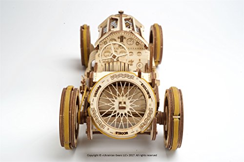 UGEARS Coche Grand Prix U-9 - Kit de Montaje Coche de Carreras - 3D Rompecabezas de Madera DIY - no se que regalar