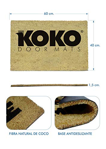 KOKO DOORMATS felpudos Entrada casa Originales, Fibra de Coco y PVC, Felpudo Exterior Bienvenido al Lado Oscuro, 40x60x1.5 cm | Alfombra Entrada casa Exterior | Felpudos Divertidos para Puerta - no se que regalar