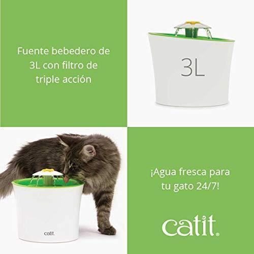 Catit 43742W Bebedero Fuente Flor 3, 3 L - no se que regalar