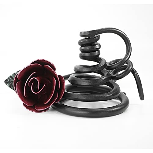 Aoneky Figura de Rosa Eterna de Hierro – con Soporte, Regalo para Novia Mujer Madre en Aniversario Boda Cumpleaños San Valentín Navidad, Estatua Decoración en Hogar Casa