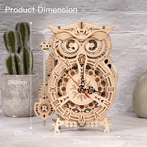 ROKR Owl Clock Puzzle 3D Maqueta Madera | Maquetas para Montar | Maquetas para Construir Adultos - no se que regalar