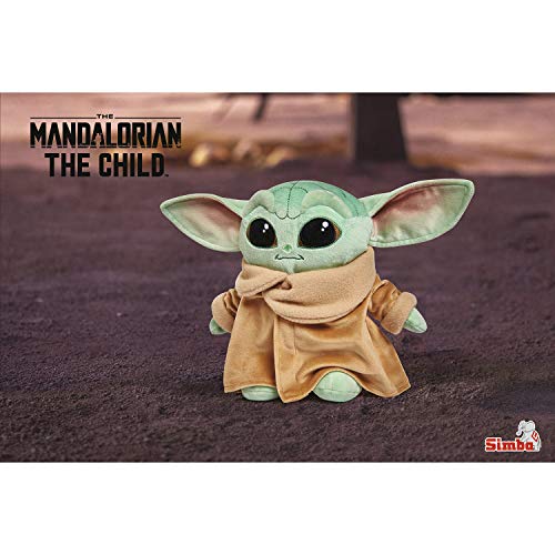 Simba Toys Peluches Disney - Peluche de Baby Yoda de la Serie The Mandalorian de Star Wars, para Niños de todas las edades - 25 cm - no se que regalar