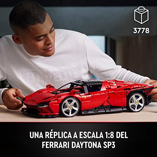 LEGO 42143 Technic Ferrari Daytona SP3, Maqueta de Súper Coche Rojo para Construir, Escala 1:8, Coleccionable, Ultimate Car Concept