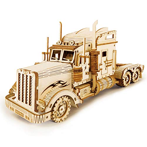 ROKR Car Madera Maquetas para Construir - Maquetas para Montar - Set de Construcción Puzzle 3D para niños y Adultos (Heavy Truck) - no se que regalar