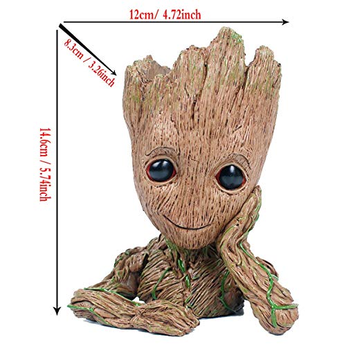 GTLAOGS Groot Maceta Guardianes de la Galaxia Bebé Figuras de Acción Modelo Lindo Juguete Pen Pot - no se que regalar