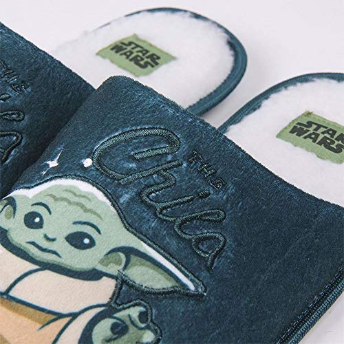 CERDÁ LIFE'S LITTLE MOMENTS Zapatillas de Casa Abiertas Hombre The Mandalorian-Licencia Oficial Star Wars, Multicolor, 42/43 EU