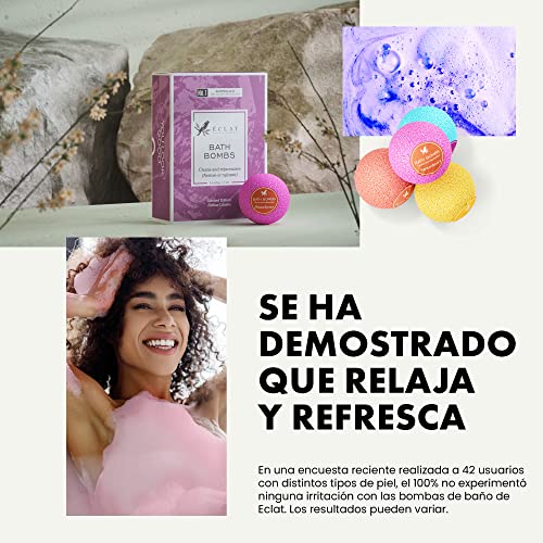 Set de Regalo de Bombas de Baño Orgánicas - Mujeres y Hombres - 3 veces Más de Aceites Esenciales Aromáticos para Relajarse - Veganas, Sin Sulfatos ni Parabenos - Acreditadas por Dermatólogos y GC/MS