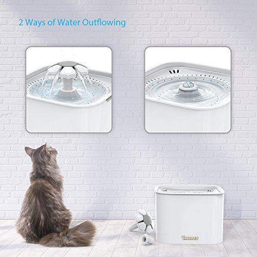 DADYPET Fuente para Gatos, Bebedero Automático, Bebedero Gatos Perros con 2 Filtros de Carbón 2L - no se que regalar