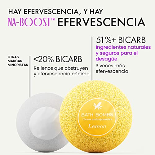 Set de Regalo de Bombas de Baño Orgánicas - Mujeres y Hombres - 3 veces Más de Aceites Esenciales Aromáticos para Relajarse - Veganas, Sin Sulfatos ni Parabenos - Acreditadas por Dermatólogos y GC/MS