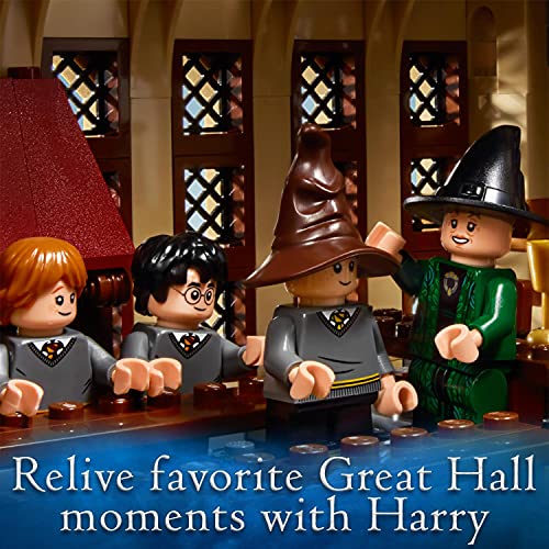 LEGO 75954 Harry Potter Gran Comedor de Hogwarts, Juguete de Construcción con Torre de 4 Plantas, una Bote y 10 Mini Figuras