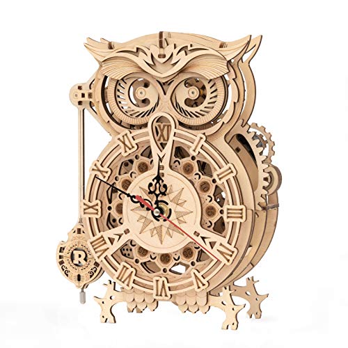 ROKR Owl Clock Puzzle 3D Maqueta Madera | Maquetas para Montar | Maquetas para Construir Adultos - no se que regalar