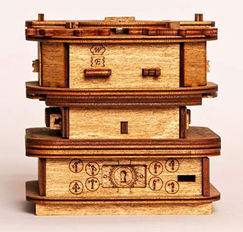 Cluebox, Un juego de escape en una caja, el cofre de Davy Jones, rompecabezas 3D de madera cada de regalo, caja de trucos - no se que regalar