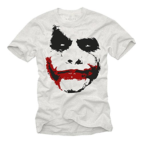 MAKAYA Camiseta Joker Hombre Negro XXL - no se que regalar