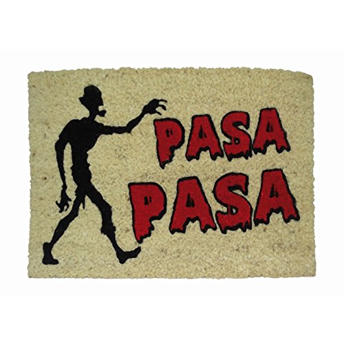 koko doormats felpudos Entrada casa Originales, Fibra de Coco y PVC, Felpudo Exterior Friki Pasa Pasa Zombi, 40x60x1.5 cm | Alfombra Puerta Entrada casa Exterior | Felpudos Divertidos para Puerta