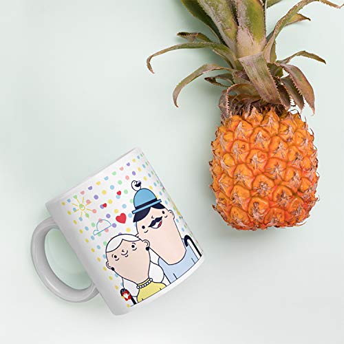 Kembilove Taza Desayuno para Abuelos – Tazas Originales con mensajes Graciosos con Mensaje Abuelos los amo mucho – Taza de Café y Té para Abuelos – Regalos Originales - no se que regalar