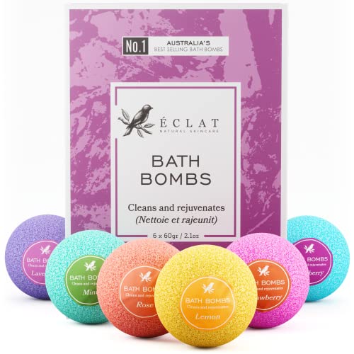 Set de Regalo de Bombas de Baño Orgánicas - Mujeres y Hombres - 3 veces Más de Aceites Esenciales Aromáticos para Relajarse - Veganas, Sin Sulfatos ni Parabenos - Acreditadas por Dermatólogos y GC/MS