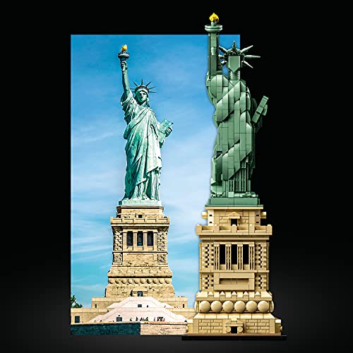 LEGO 21042 Architecture Estatua de la Libertad de Nueva York Set de Construcción, Modelo de Coleccionista, Maqueta Decorativa