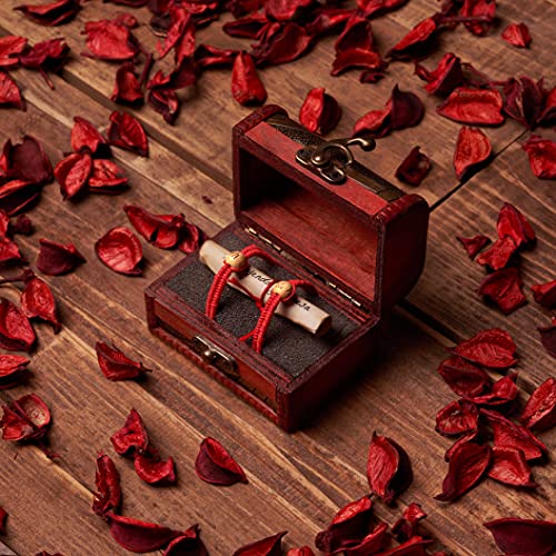 ELCORDONROJO Regalos Originales para Mujer y Hombre. Cofre con 2 Pulseras Leyenda Hilo Rojo del Destino. - no se que regalar