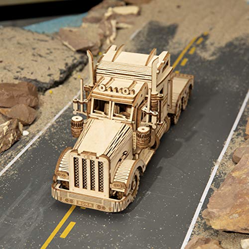 ROKR Car Madera Maquetas para Construir - Maquetas para Montar - Set de Construcción Puzzle 3D para niños y Adultos (Heavy Truck) - no se que regalar