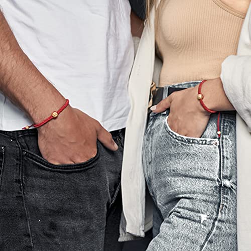 ELCORDONROJO Regalos Originales para Mujer y Hombre. Cofre con 2 Pulseras Leyenda Hilo Rojo del Destino. - no se que regalar