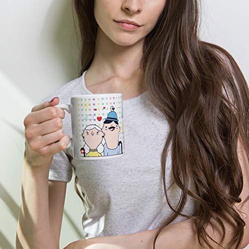 Kembilove Taza Desayuno para Abuelos – Tazas Originales con mensajes Graciosos con Mensaje Abuelos los amo mucho – Taza de Café y Té para Abuelos – Regalos Originales - no se que regalar