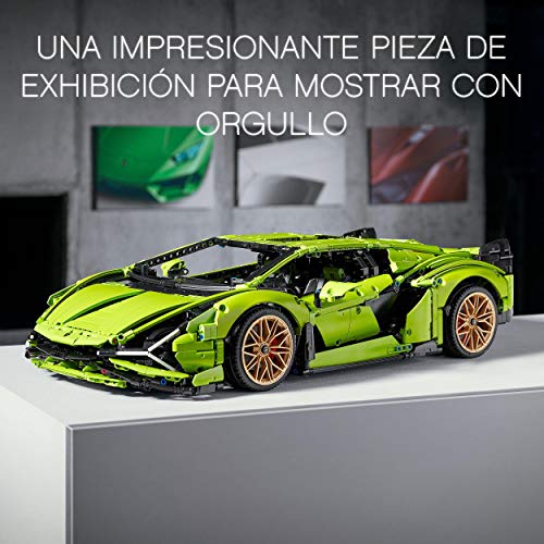 LEGO 42115 Technic Lamborghini Sián FKP 37, Maqueta de Coche de Lujo, Set de Construcción, Modelo de Coleccionista, Regalo Original para Adultos