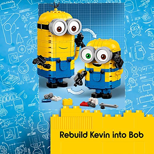 LEGO 75551 Minions y su Guarida para Construir, Juguete de Consttucción de Kevin, Bob y Stuart con Herramientas, Accesorios y Banana