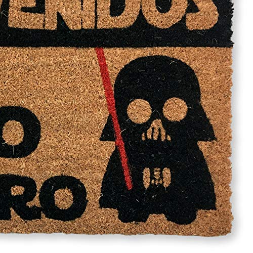 KOKO DOORMATS felpudos Entrada casa Originales, Fibra de Coco y PVC, Felpudo Exterior Bienvenido al Lado Oscuro, 40x60x1.5 cm | Alfombra Entrada casa Exterior | Felpudos Divertidos para Puerta - no se que regalar