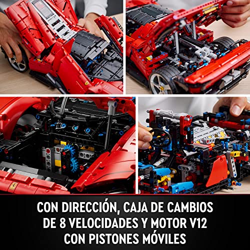 LEGO 42143 Technic Ferrari Daytona SP3, Maqueta de Súper Coche Rojo para Construir, Escala 1:8, Coleccionable, Ultimate Car Concept