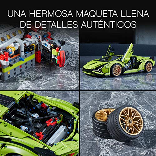 LEGO 42115 Technic Lamborghini Sián FKP 37, Maqueta de Coche de Lujo, Set de Construcción, Modelo de Coleccionista, Regalo Original para Adultos